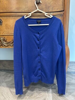Talbots Cobalt Blue Button-Front Cardigan Size S (6-8)